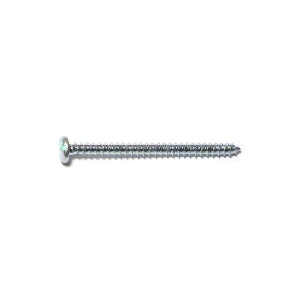 Midwest Fastener Sheet Metal Screw, #10 x 2-1/2 in, Zinc Plated Steel Pan Head Slotted Drive, 20 PK 60805 - main